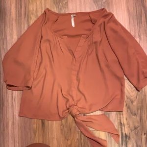 Burnt Orange Blouse.